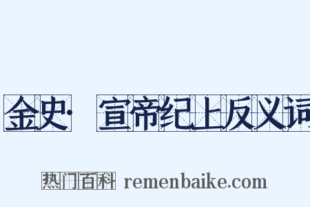 金史·宣帝纪上反义词是什么意思的图片